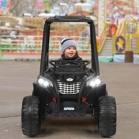 12V Kids RC Electric Ride On Off-Road UTV Truck with MP3 and Light-Black