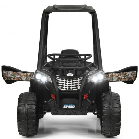 12V Kids RC Electric Ride On Off-Road UTV Truck with MP3 and Light-Black