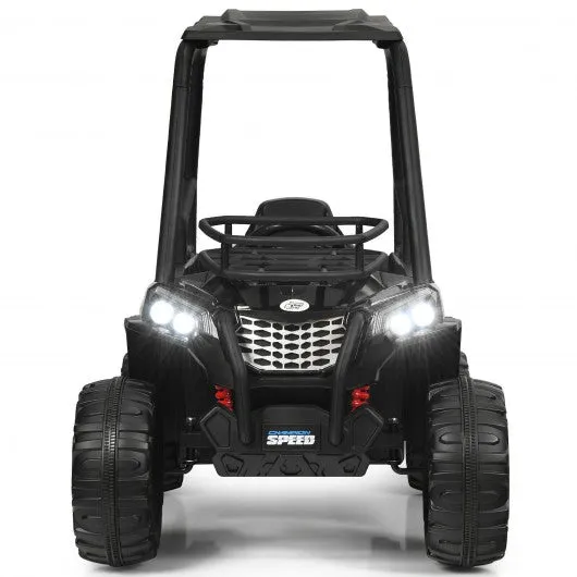 12V Kids RC Electric Ride On Off-Road UTV Truck with MP3 and Light-Black