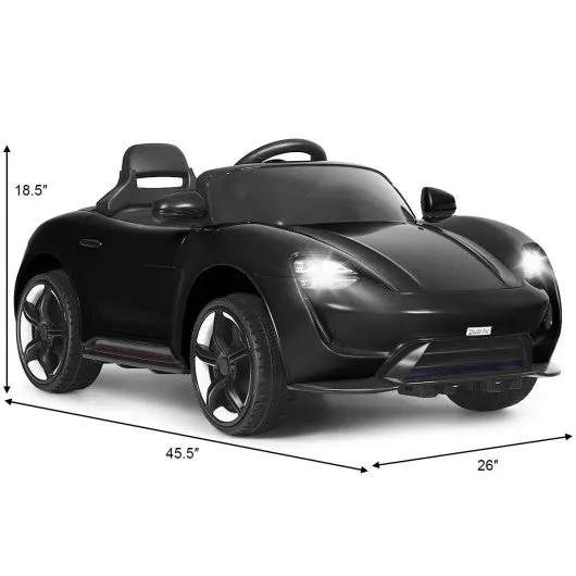 12V Kids Ride On Car with MP3 & LED Light-Black