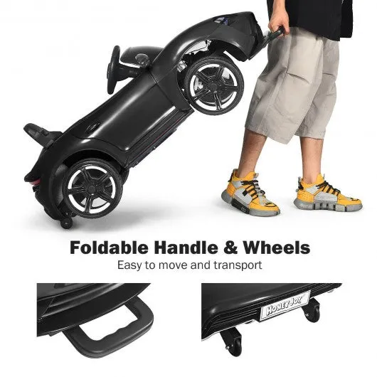 12V Kids Ride On Car with MP3 & LED Light-Black