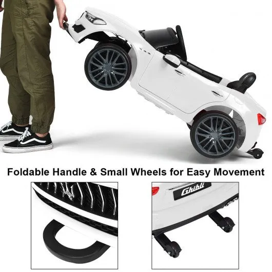 12V Remote Control Maserati Licensed Kids Ride on Car-White