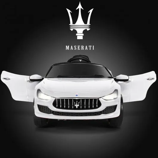 12V Remote Control Maserati Licensed Kids Ride on Car-White