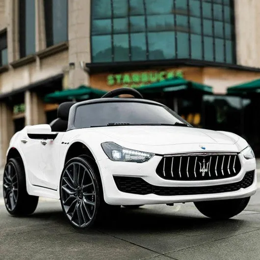 12V Remote Control Maserati Licensed Kids Ride on Car-White