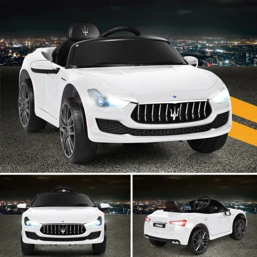 12V Remote Control Maserati Licensed Kids Ride on Car-White