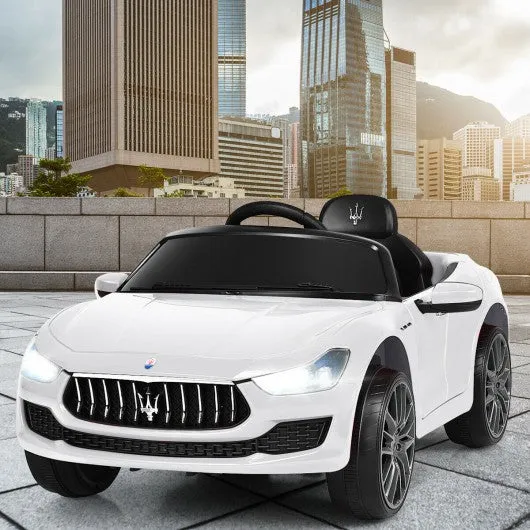 12V Remote Control Maserati Licensed Kids Ride on Car-White