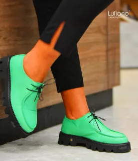 196- NIK' ANA By Lufiano Lace up: Green