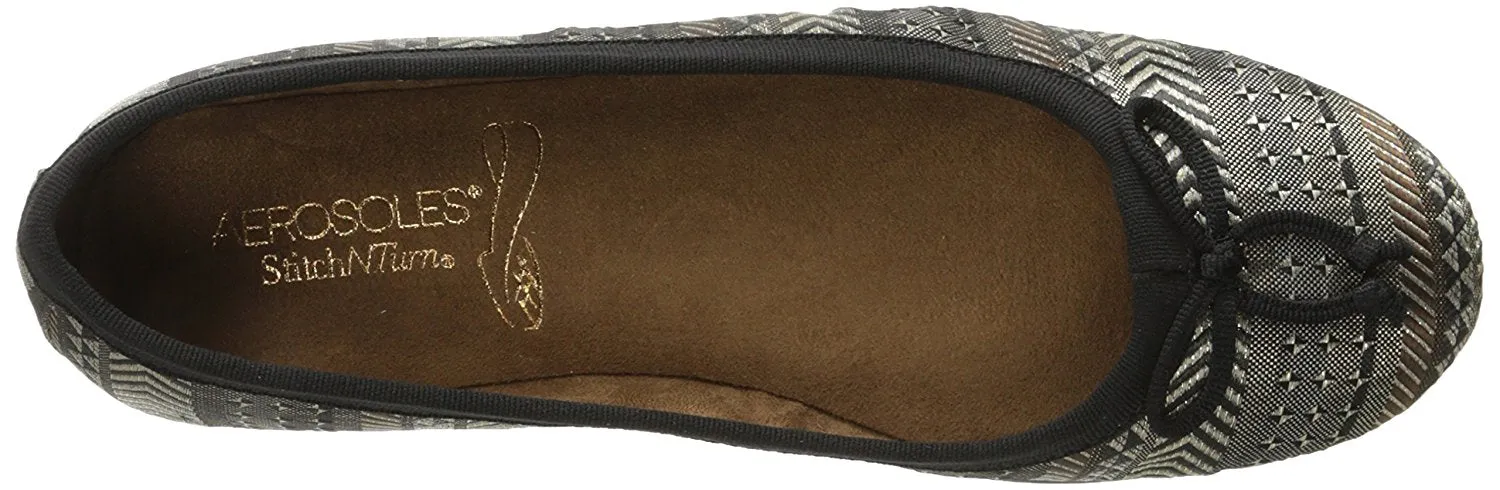 Aerosoles Teashop Ballet Flat, Black Tan Combo (Women)