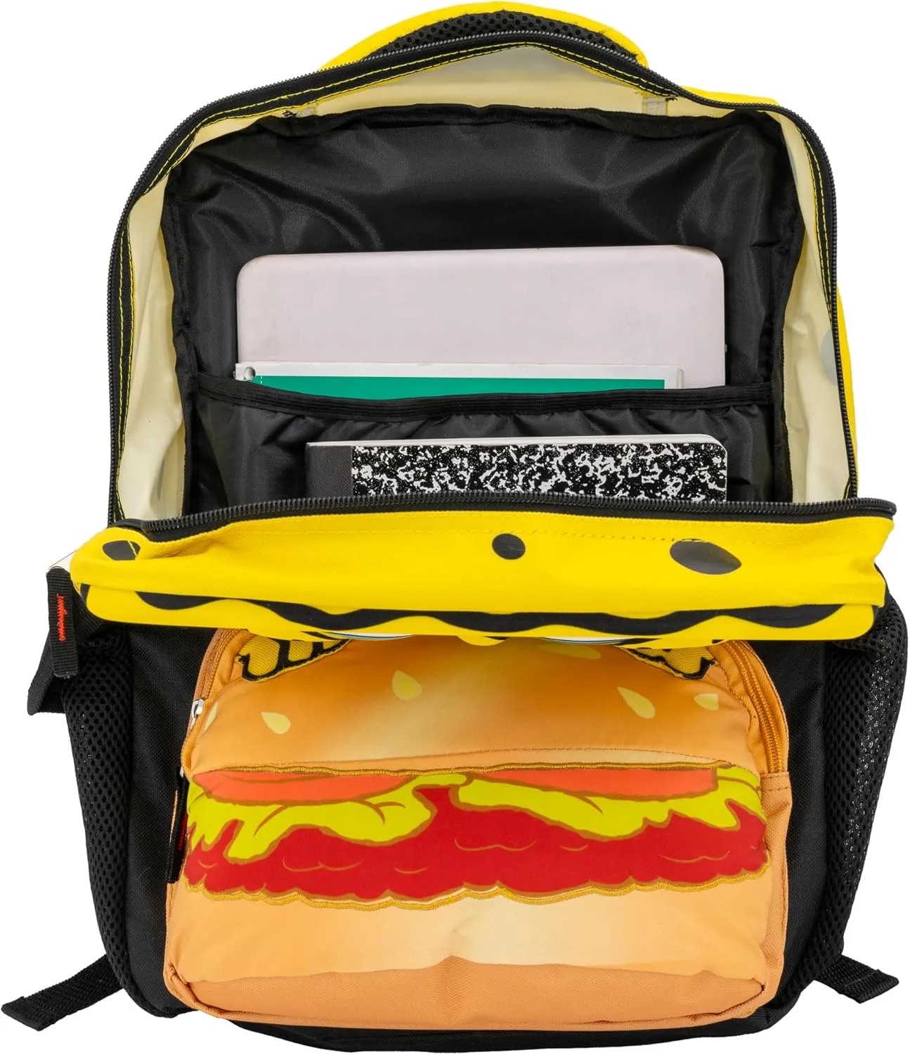 AI ACCESSORY INNOVATIONS Sponge Bob Square Pants Backpack, 3D Big Face SpongeBob Girls & Boys School Bag 16??