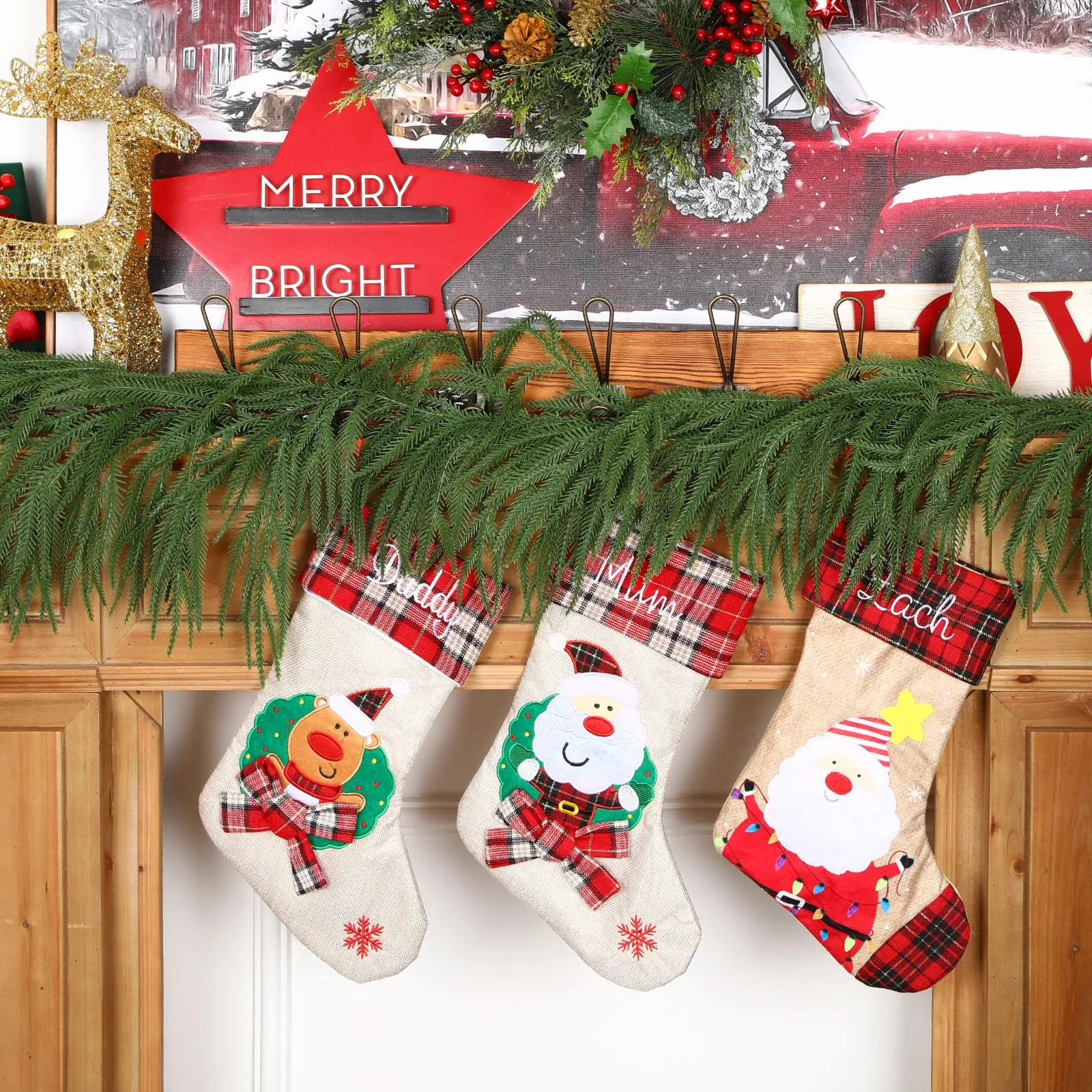 Alupssuc 9FT Realistic Christmas Garland，PE Artificial Christmas Garland
