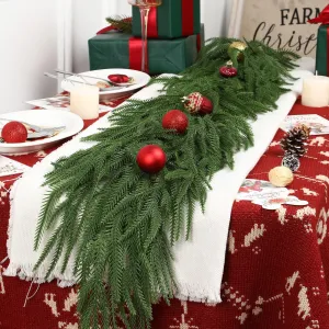 Alupssuc 9FT Realistic Christmas Garland，PE Artificial Christmas Garland