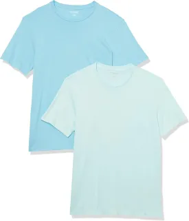 Amazon Essentials Men's Short Sleeve T-Shirts, Slim-Fit, Crewneck, Pack of 2