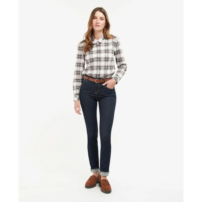 Barbour Daphne Ladies Shirt - Cloud/Olive Check