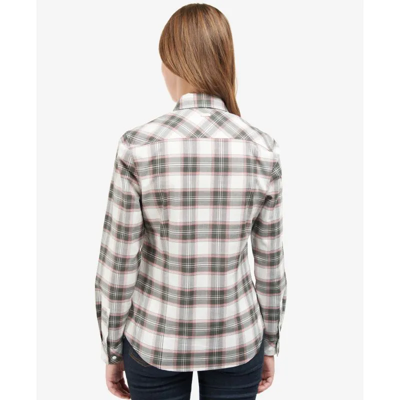 Barbour Daphne Ladies Shirt - Cloud/Olive Check