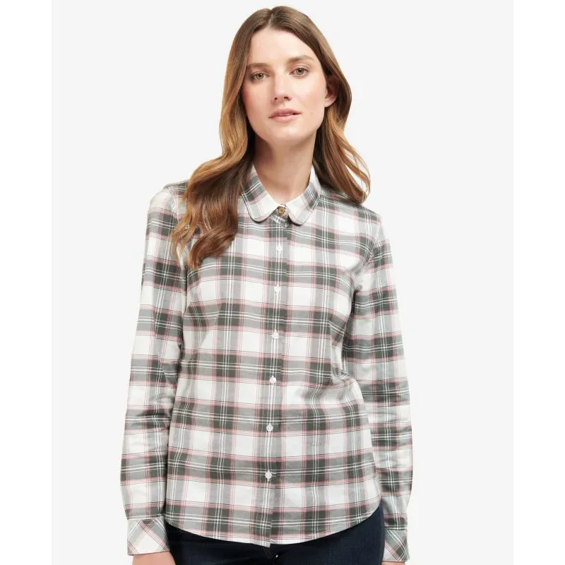 Barbour Daphne Ladies Shirt - Cloud/Olive Check