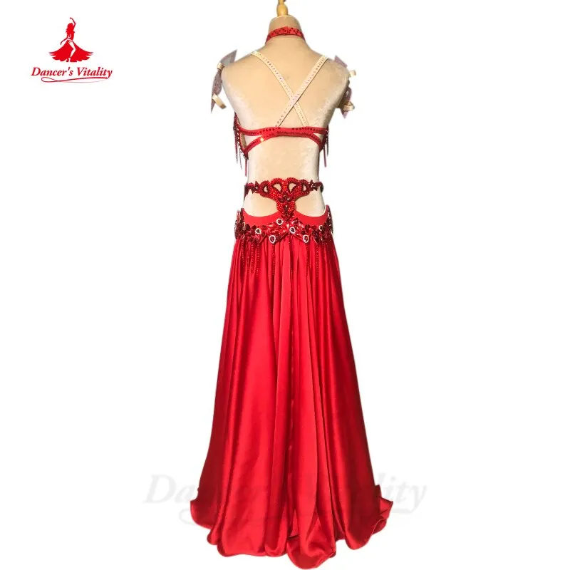 Belly Dance Competition Suit for Women Exotic Dancewear Bra accessories stain Skirt Customsized Oriental Bellydance Outfit