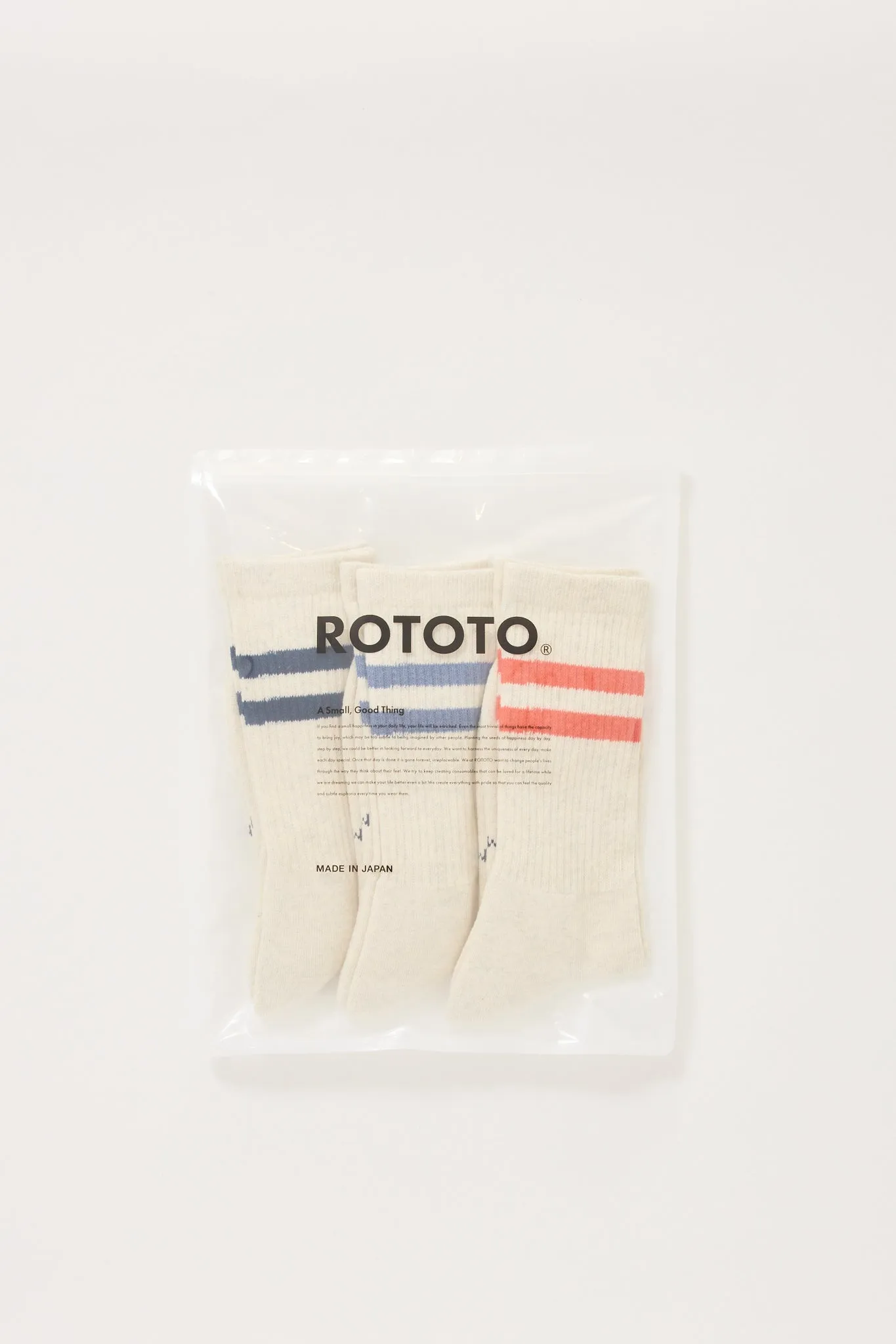 Classic Athletic 3Pack Crew Socks Navy/Light Blue/Red
