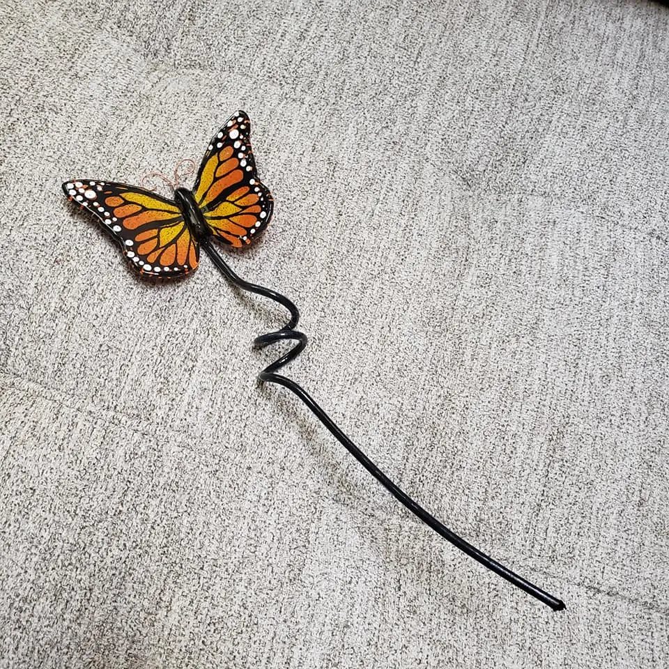 Glass Butterfly #1 - Yellow/Orange, Small