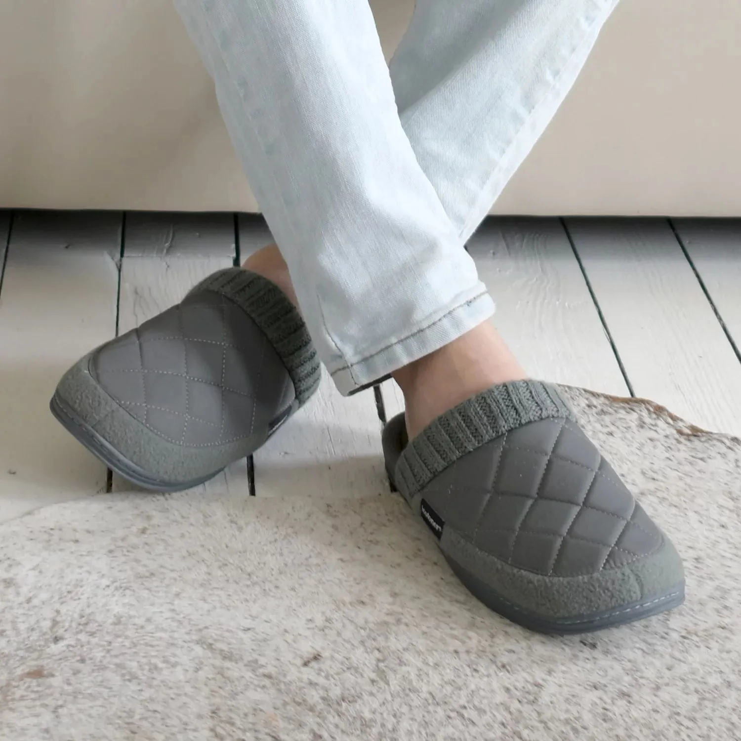 isotoner Levon Men's Quilted Clog Slippers