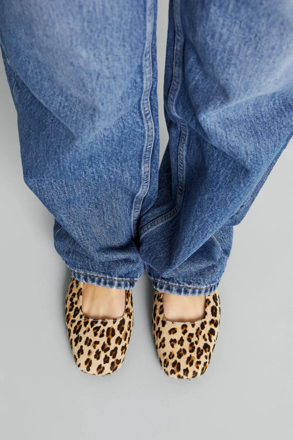 Julieta Mary Janes in Leopard Print Calf Hair