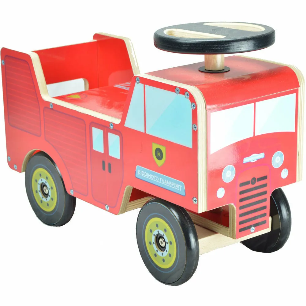 Kids Wooden Ride on Fire Engine