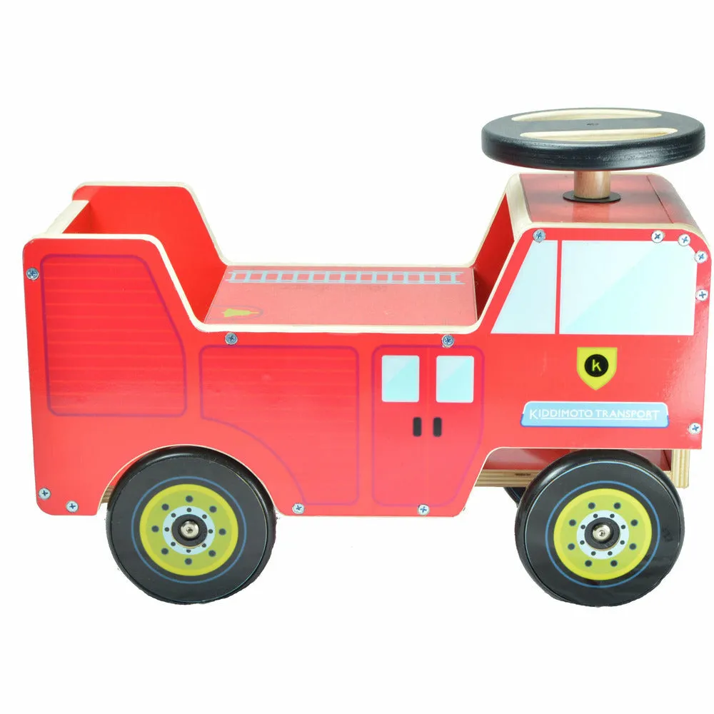 Kids Wooden Ride on Fire Engine