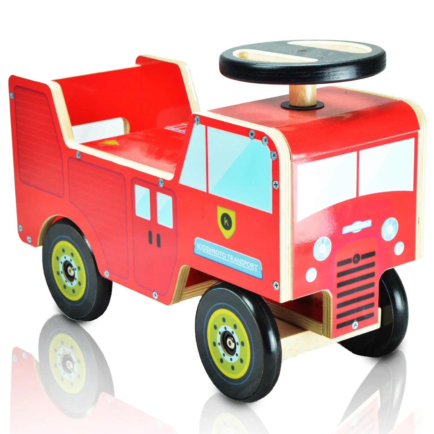 Kids Wooden Ride on Fire Engine
