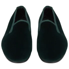 Knightsbridge Green Velvet Slipper