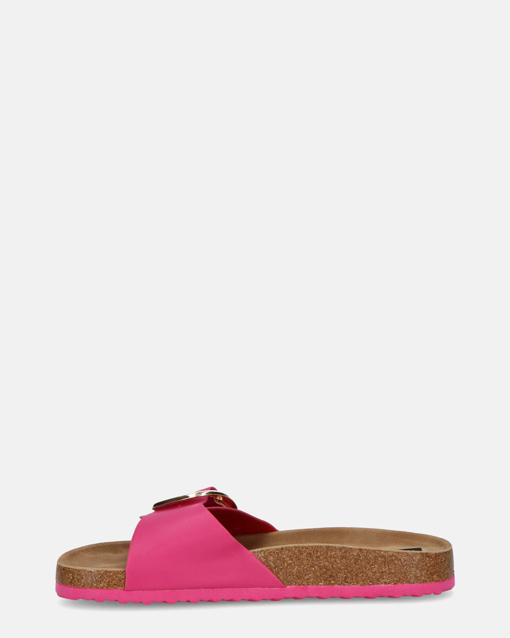 LENA - sandali con suola in sughero e banda fucsia