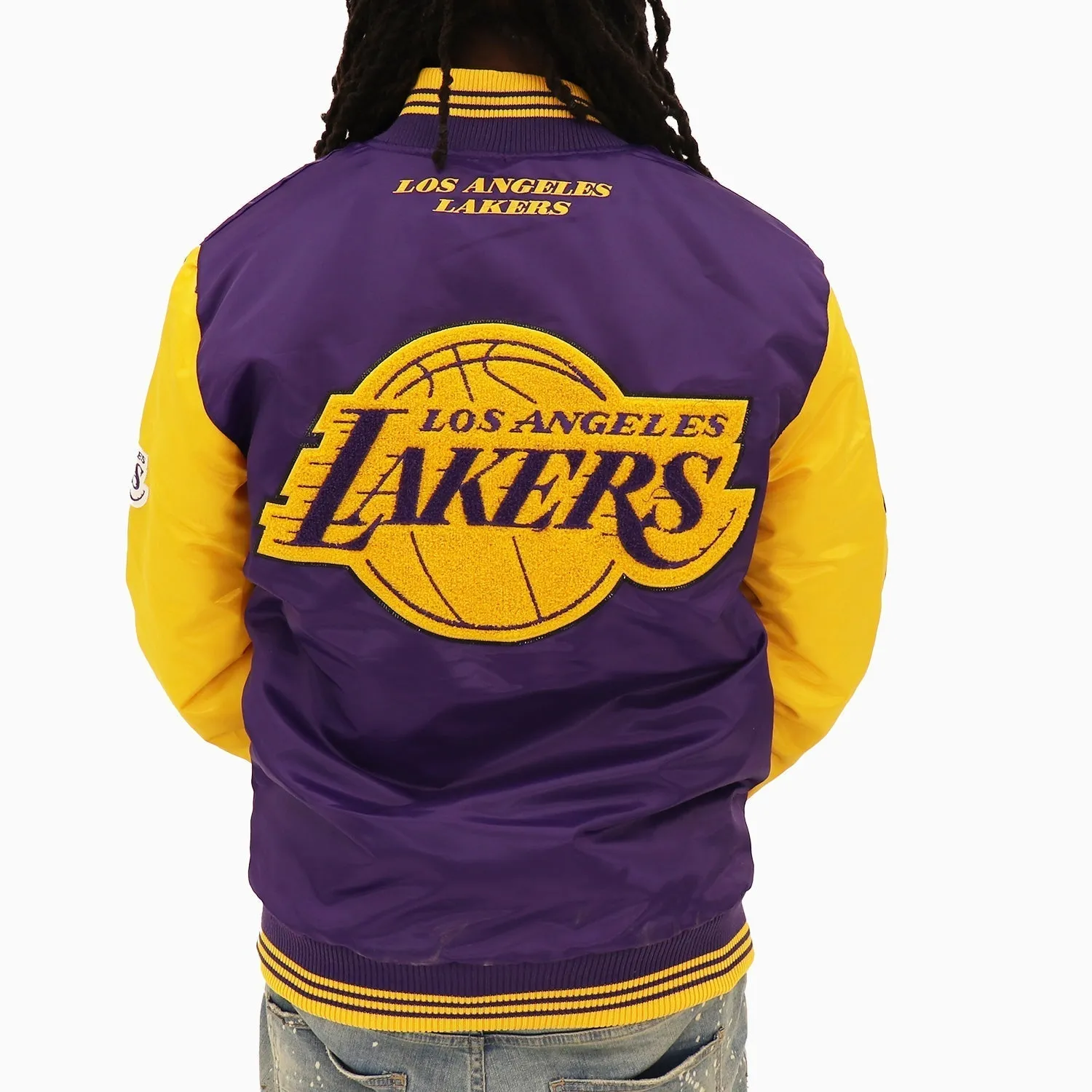 Men's Los Angeles Lakers NBA Varsity Satin Jacket