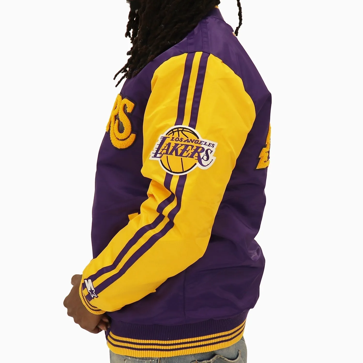 Men's Los Angeles Lakers NBA Varsity Satin Jacket