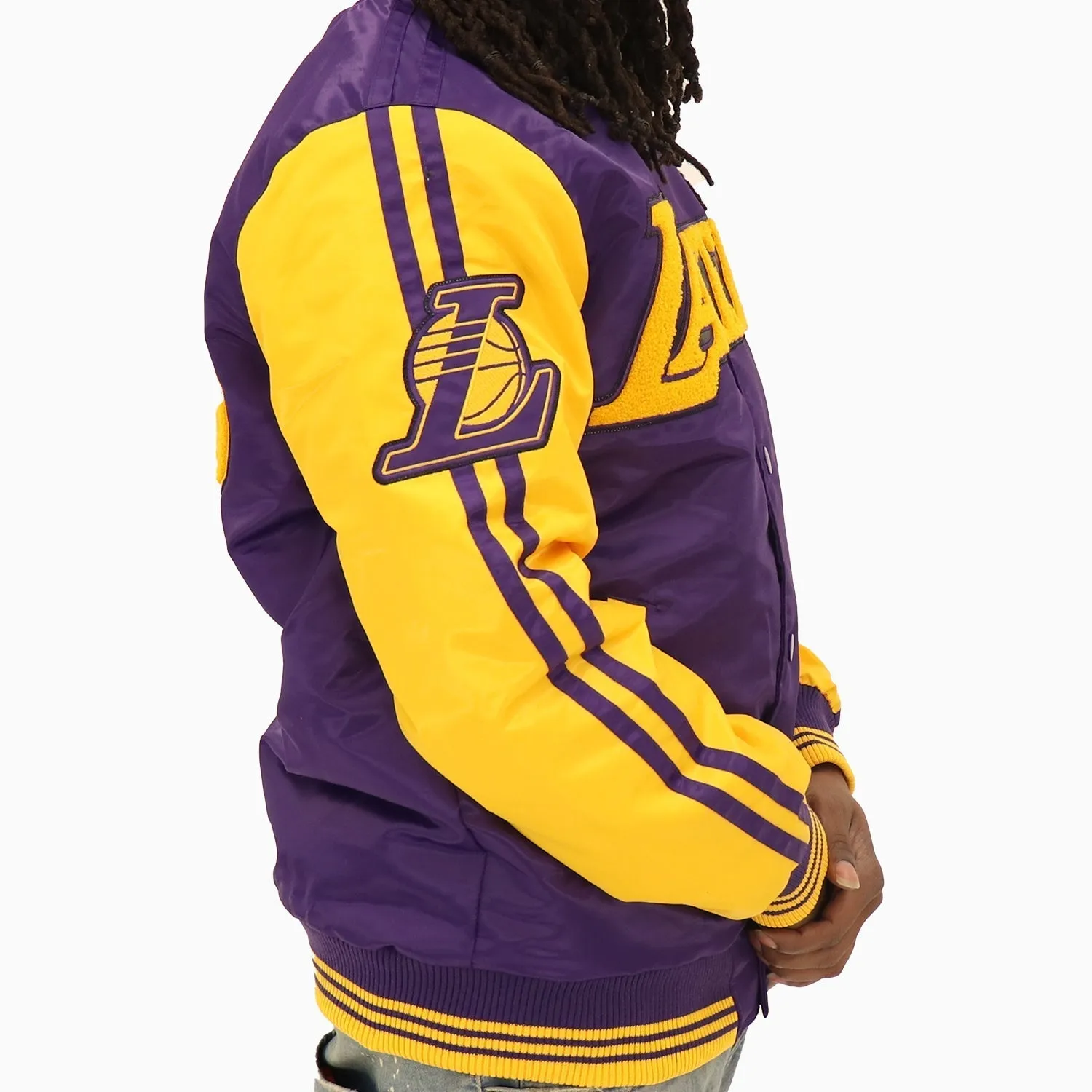 Men's Los Angeles Lakers NBA Varsity Satin Jacket