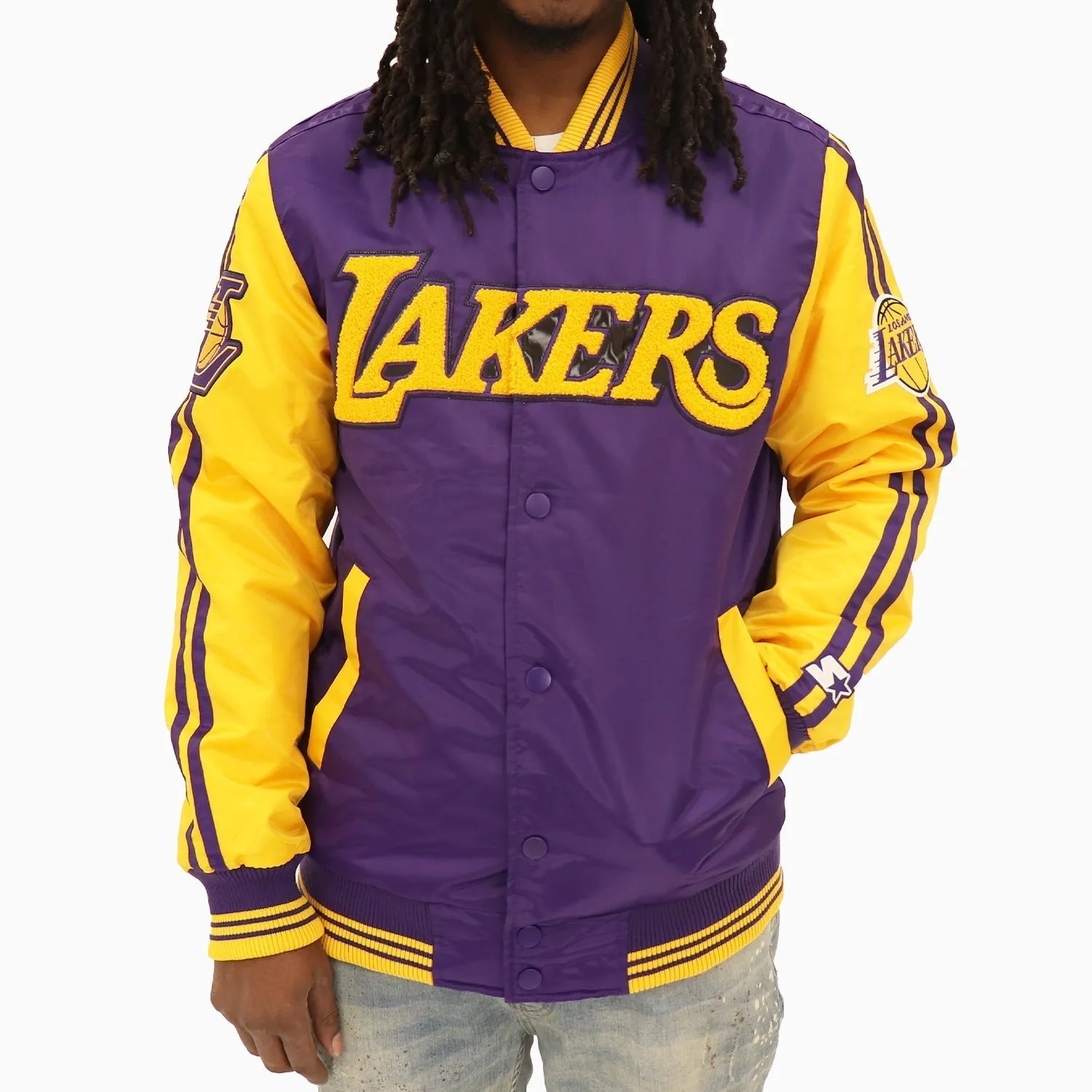 Men's Los Angeles Lakers NBA Varsity Satin Jacket