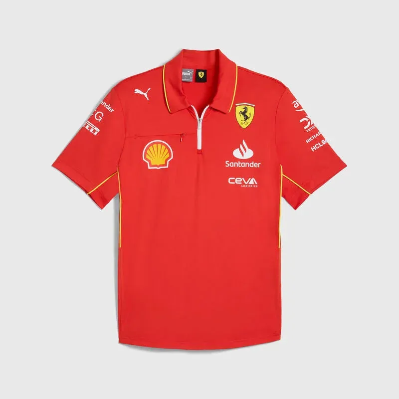 Scuderia Ferrari F1 2024 Men's Team Replica Polo Shirt - Red