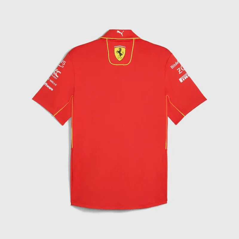 Scuderia Ferrari F1 2024 Men's Team Replica Polo Shirt - Red
