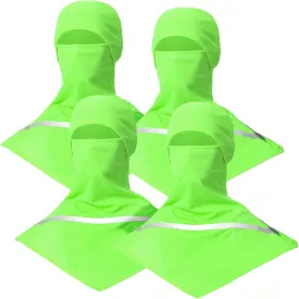 Seematn 4 Pcs Balaclava Sun Men Face Mask UV Protection with Reflective Strip for Construction Work Neck Covers Summer