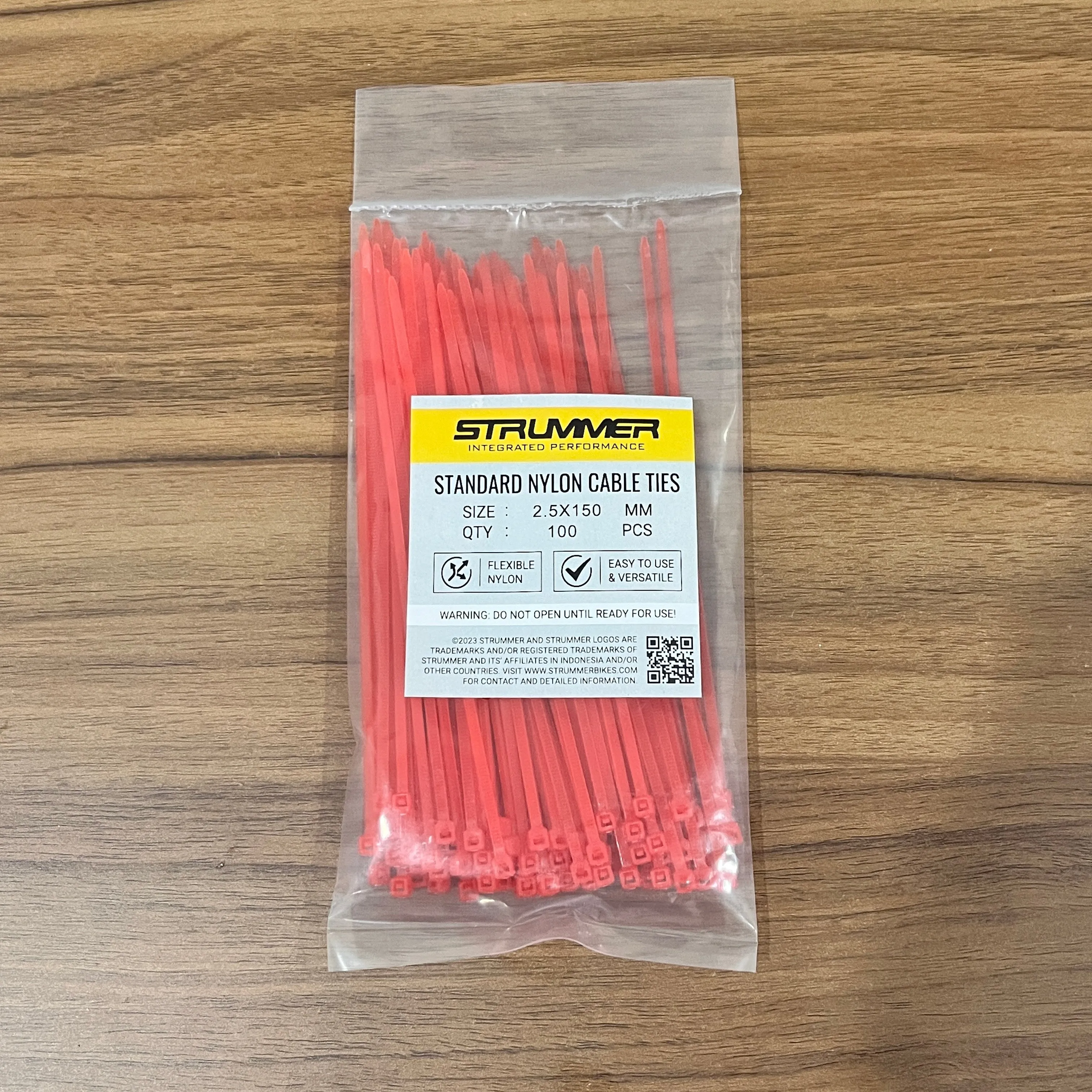 Strummer 2.5x150 Standard Nylon Cable Ties (100 Pcs/Pack)