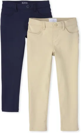The Children's Place Girls' Ponte Knit Pull on Jeggings,multipacks
