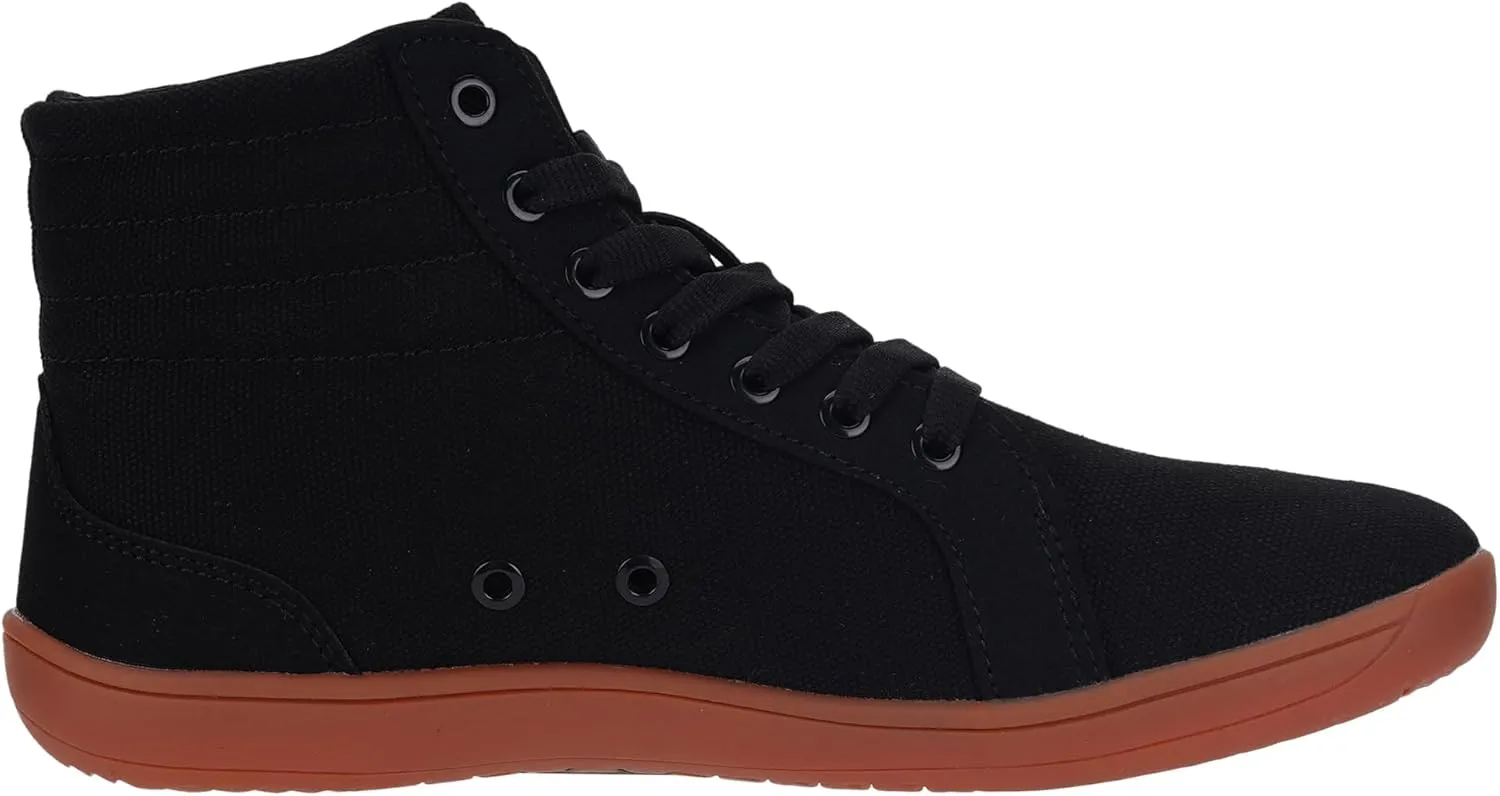 WHITIN Women's Wide High-Top Canvas Barefoot Sneakers | Minimalist Street-Ready Fit | Comfort-Forward Ankle Support