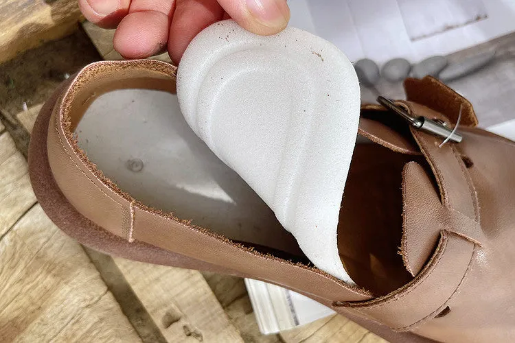 Women Retro Buckled Leather Casual Shoes